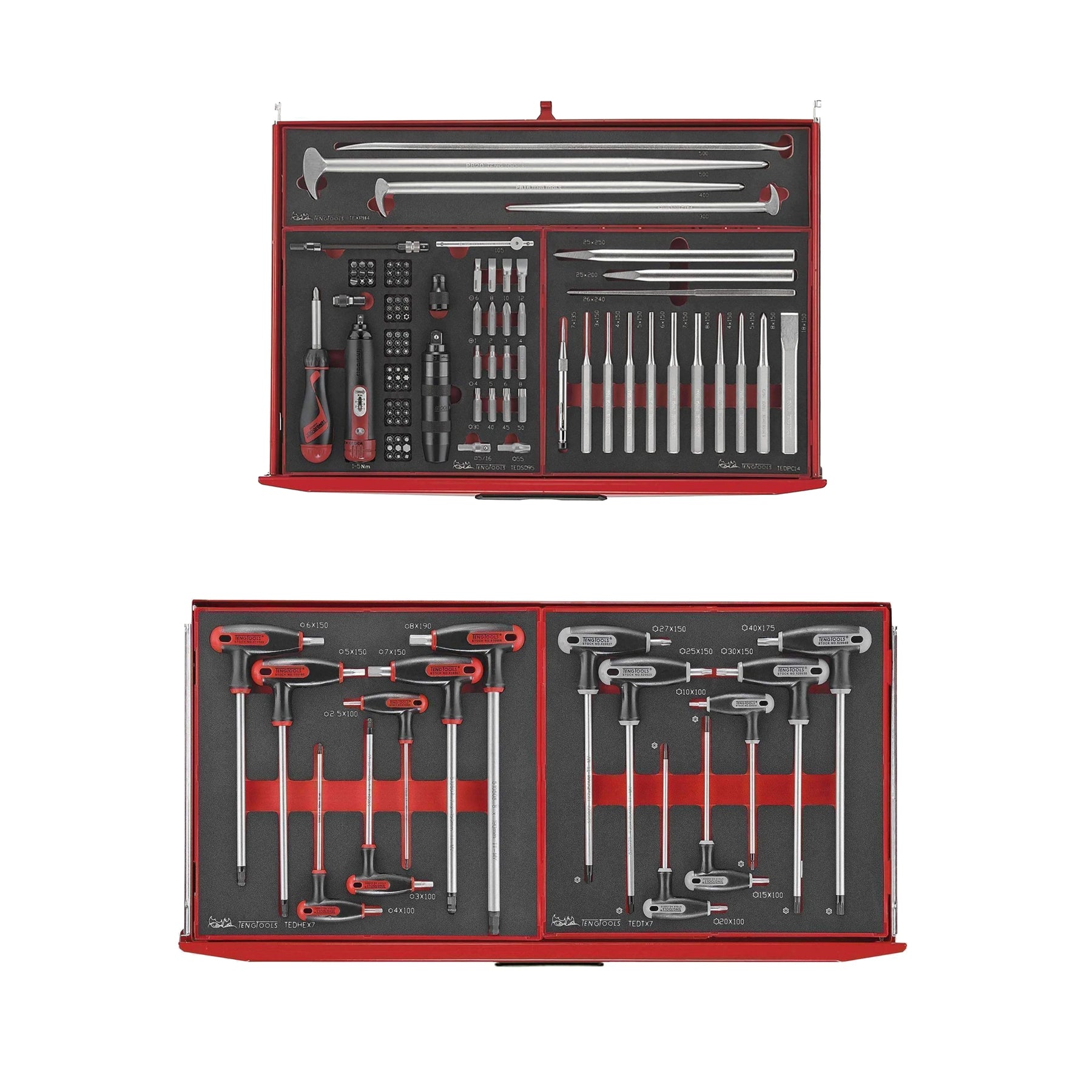 Teng Tools Kit completo di accessori manuali per schiuma EVA misto da 417 pezzi - TCEMM417N 1