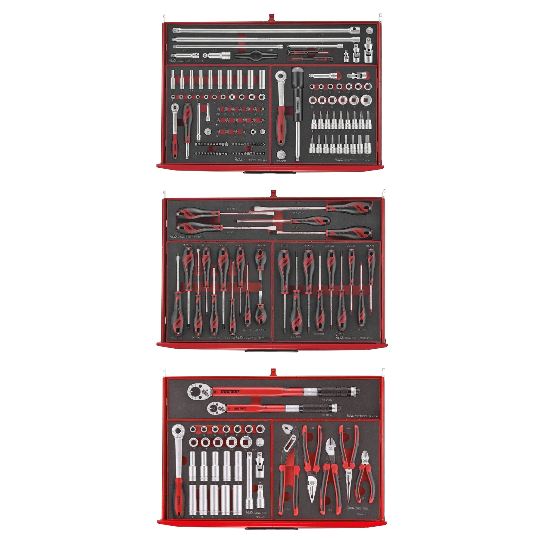 Teng Tools Kit completo di accessori manuali per schiuma EVA misto da 417 pezzi - TCEMM417N 1